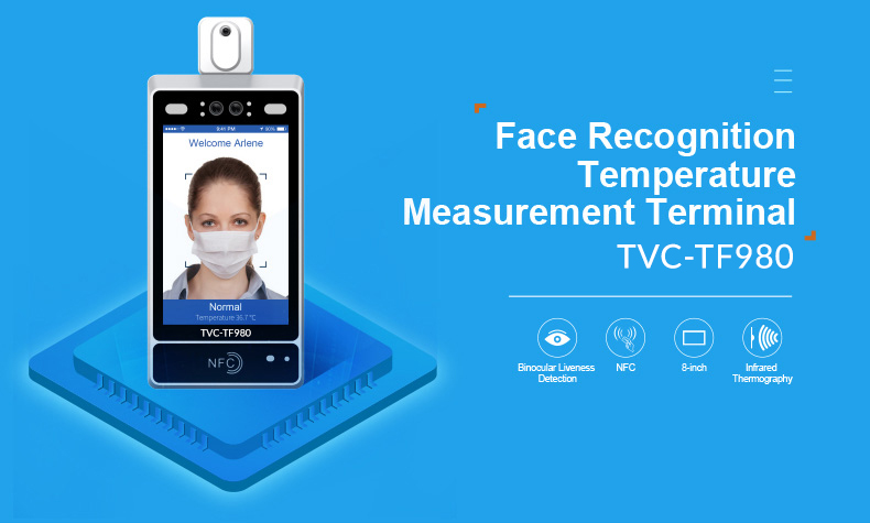 thiết bị đo thân nhiệt chấm công và nhận diện khuôn mặt