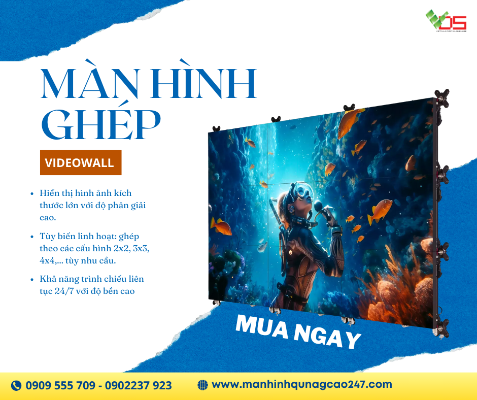 Màn Hình Ghép Video Wall VDS – Giải Pháp Hiển Thị Đột Phá Cho Doanh Nghiệp Hiện Đại