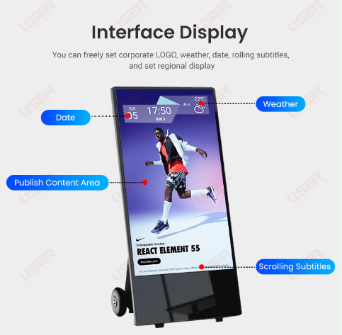 Biển báo kỹ thuật số chạy bằng pin di động ngoài trời VDS 43 inch – Giải pháp quảng cáo linh hoạt thời đại số