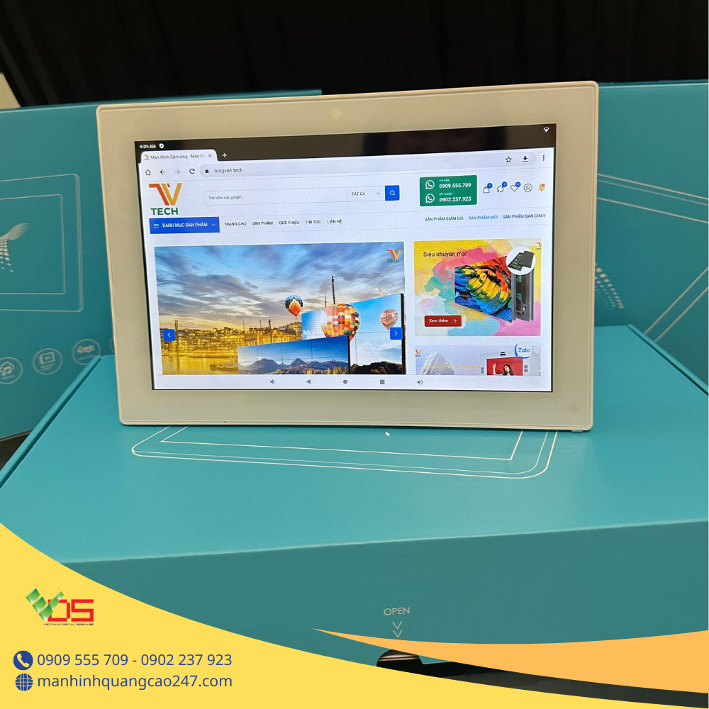Màn Hình Quảng Cáo Để Bàn 10.1 Inch –  Hiển Thị Hiện Đại Tăng Doanh Thu Hiệu Quả