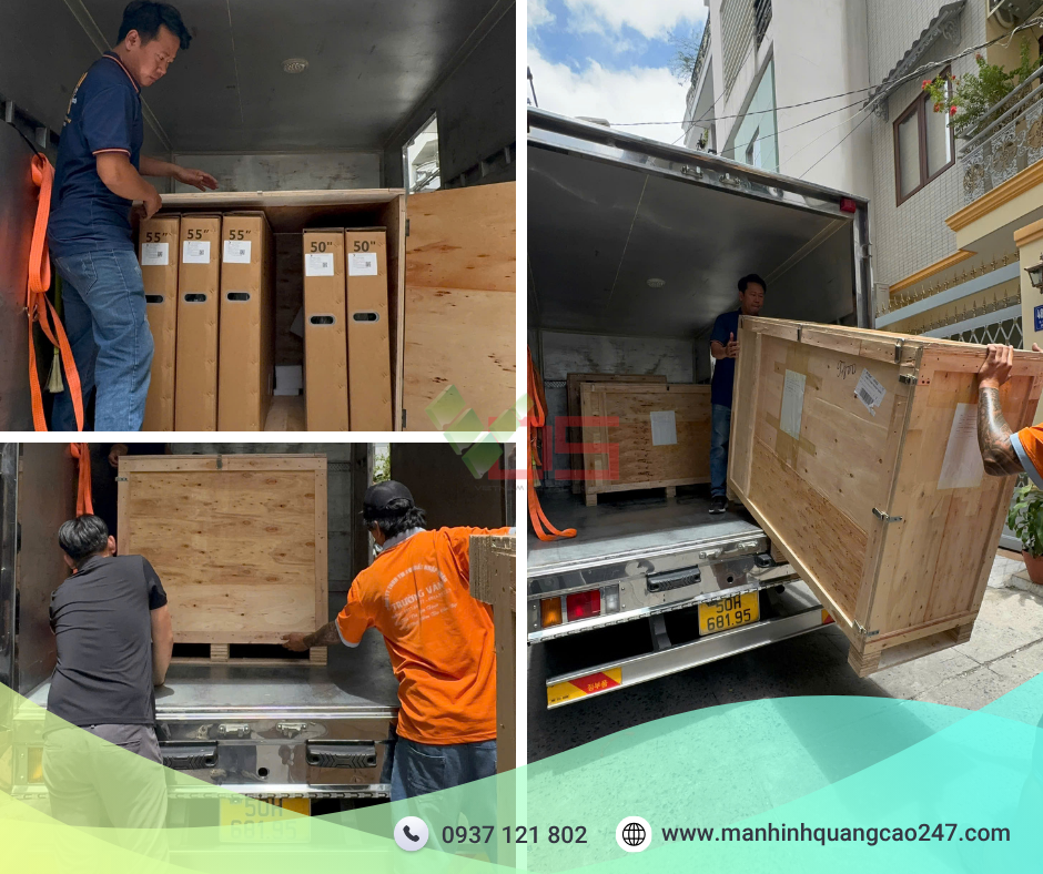 MÀN HÌNH QUẢNG CÁO VỀ KHO – ĐÓNG GÓI CẨN THẬN, SẴN SÀNG GIAO ĐẾN KHÁCH HÀNG