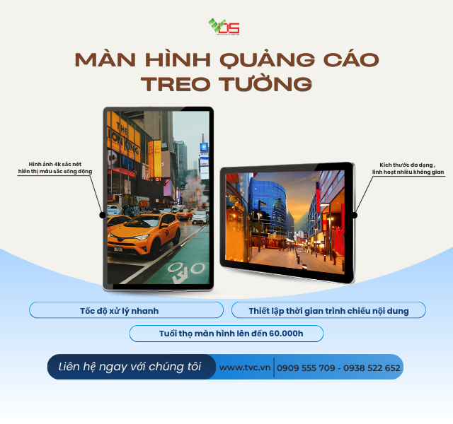 Màn Hình Quảng Cáo Treo Tường – Thu Hút Ánh Nhìn, Tạo Dấu Ấn Thương Hiệu