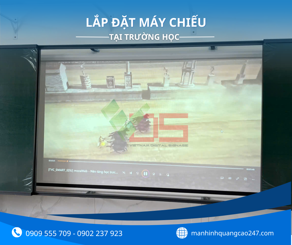 Lắp Đặt Máy Chiếu Trường Học – Giải Pháp Trình Chiếu Hiện Đại Từ VDS