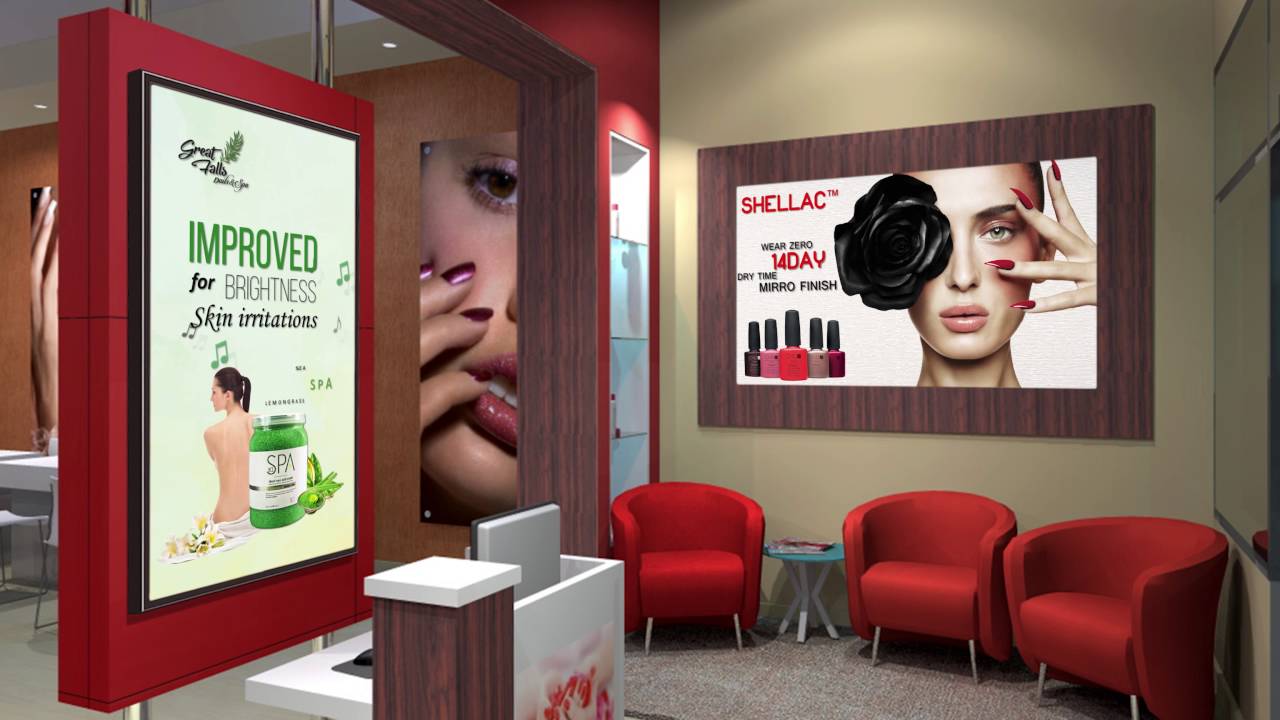 Digital signage cho Salon - Spa - Giải pháp hiển thị số năm 2021